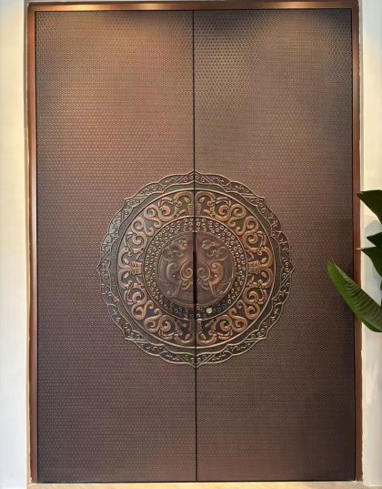 Exquisite carved entrance door
