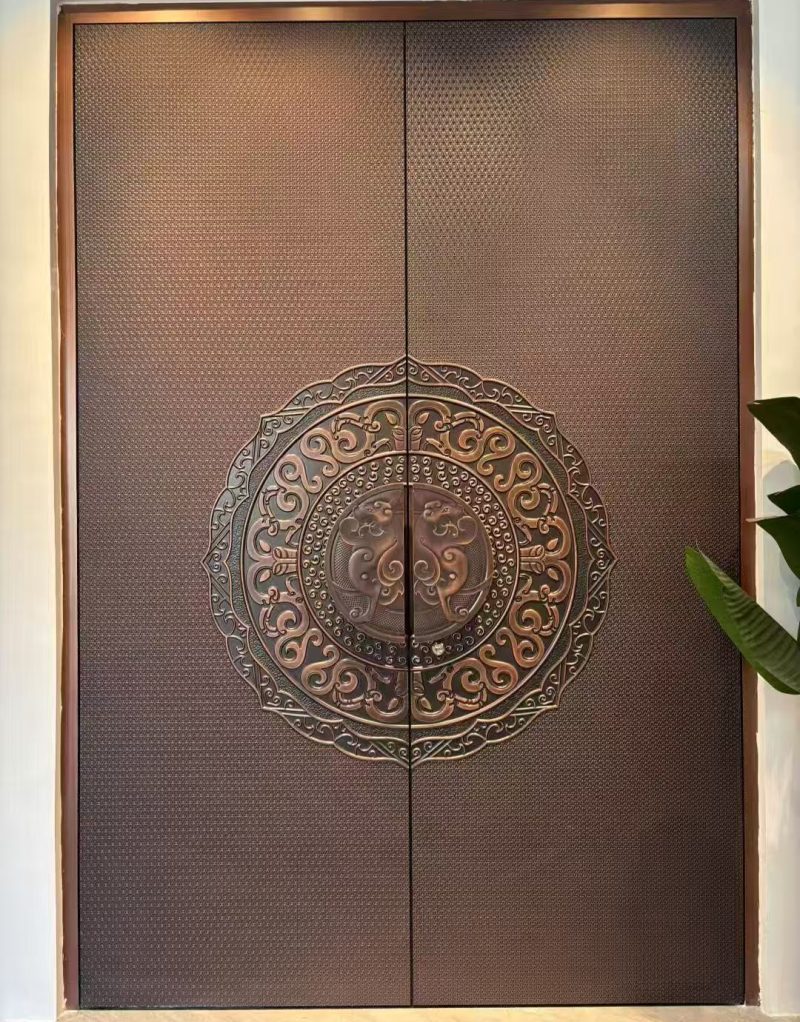 Exquisite carved entrance door