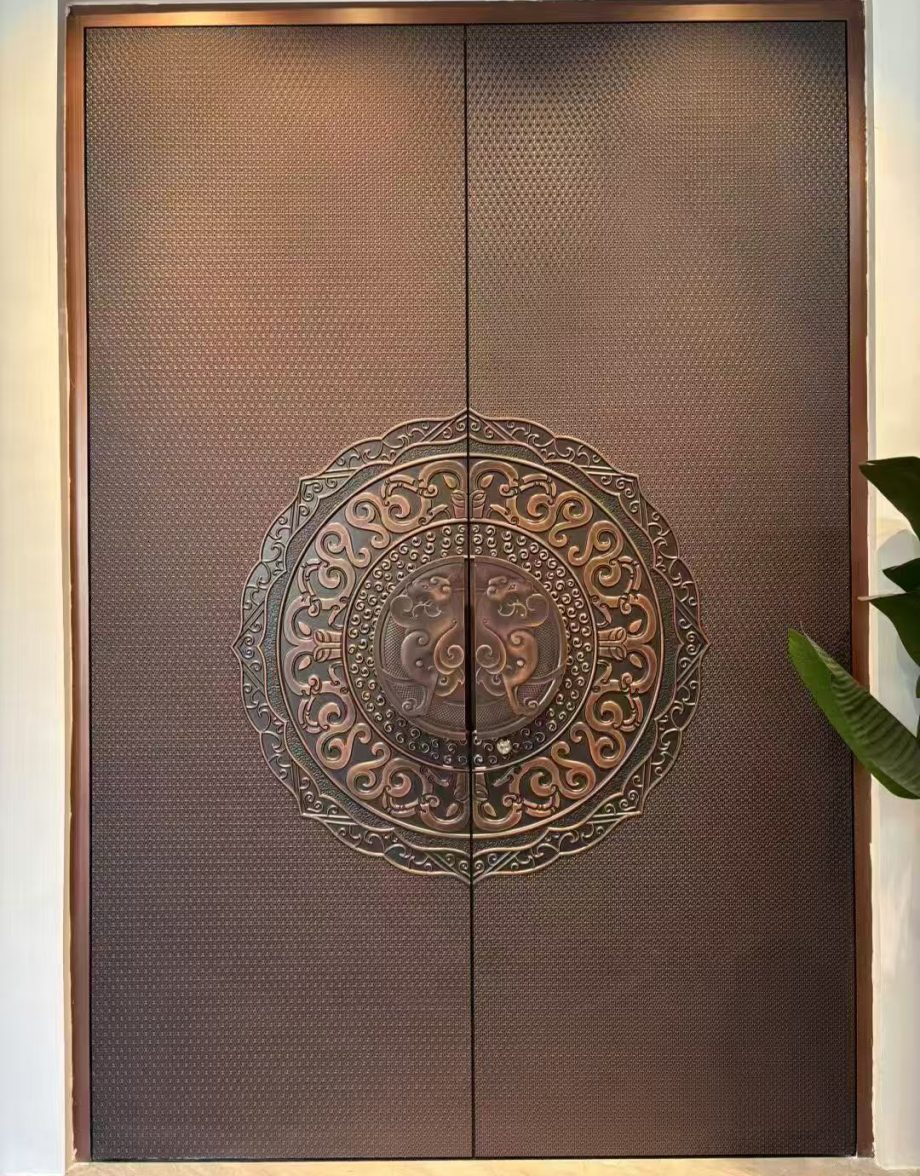 Exquisite carved entrance door