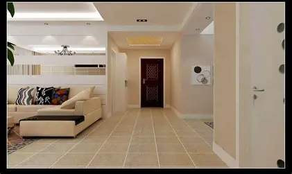 The door faces the bedroom.